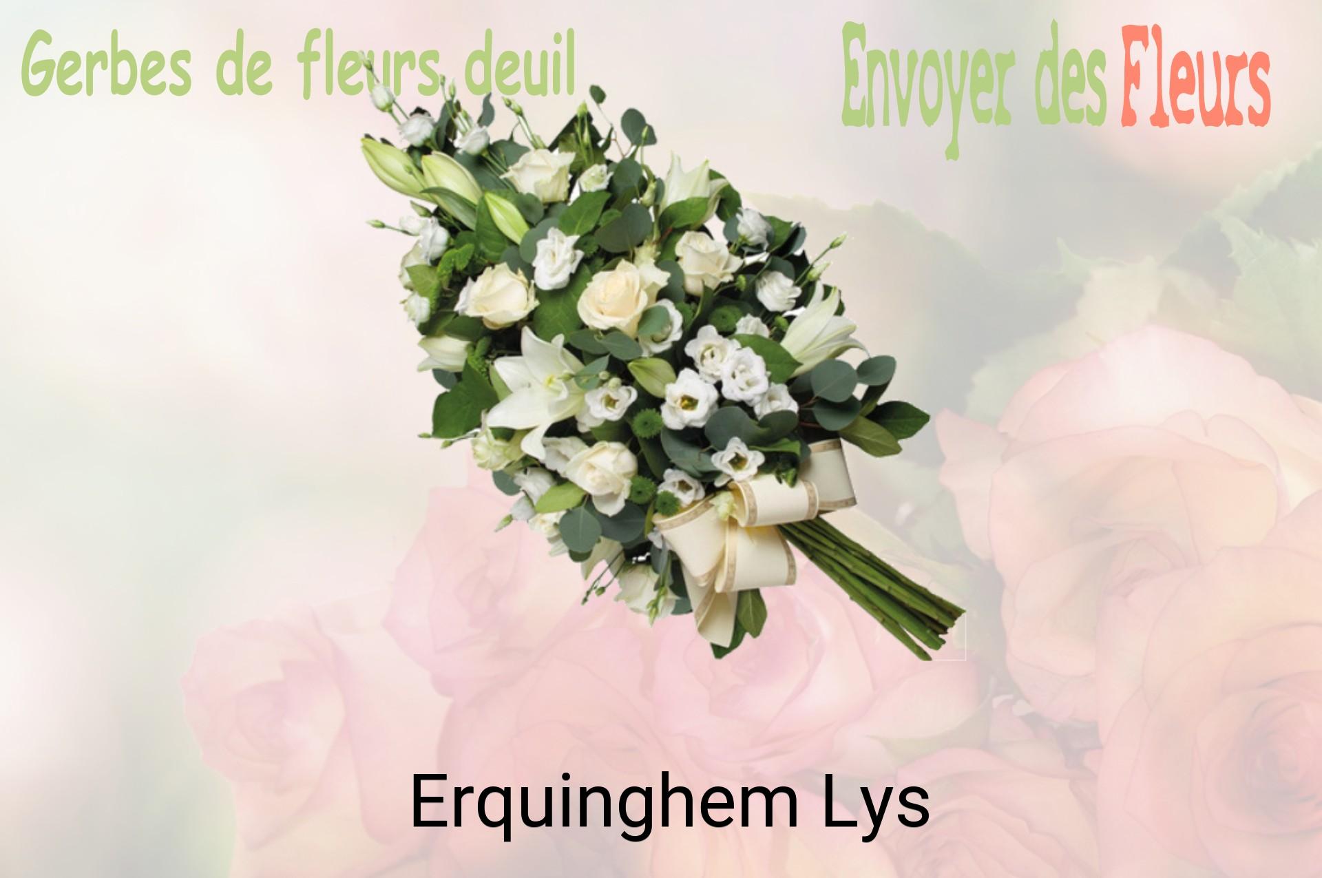 Gerbe de fleurs de deuil livrée à Erquinghem-Lys